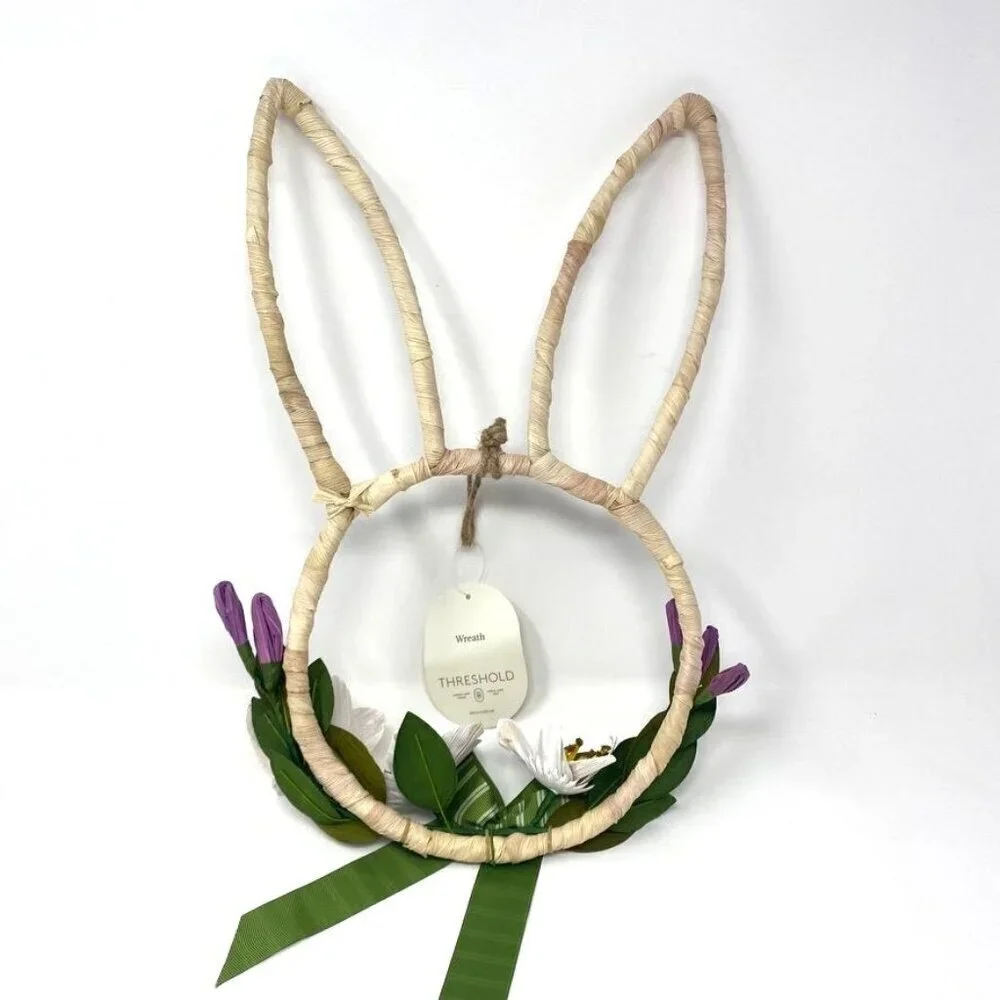 Target Easter Bunny Decorative Wreath Floral Ribbon Threshold™ 20.5